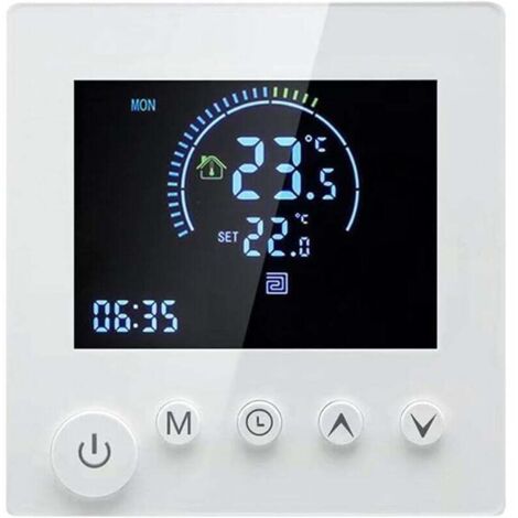 Termostato WiFi para Caldera de Gas, Termostato WiFi, Pantalla LCD Programable con Alexa Google Assistant y App Móvil