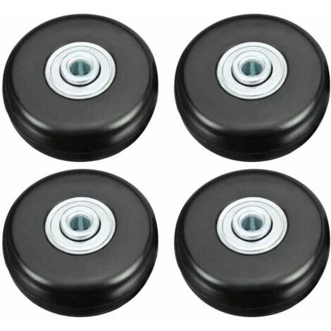 AIPERQ - Ruedas para maletas, ruedas de reparación de maletas, resistentes, de 50 mm, silenciosas, de goma, universales, de repuesto, 4 unidades para maletas, mochilas y viajes.