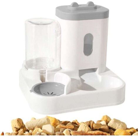 Dispensador de comida/croquetas para gatos 2 en 1, alimentador para mascotas, dispensador automático de alimentos (1/4)