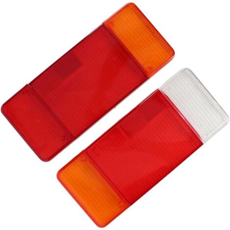 XVX Par de lentes de luz trasera de camión, carcasa de luz trasera de camión, izquierda derecha, cubierta de lente de luz trasera de camión, rojo, naranja, blanco, repuesto para Iveco Euro (1/5)