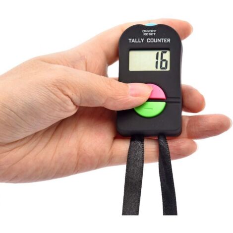 Contador electrónico/clic digital portátil con cordón, 4 dígitos, para disc golf, béisbol, conductor de autobús, pesca y anzuelo (paquete de 1)