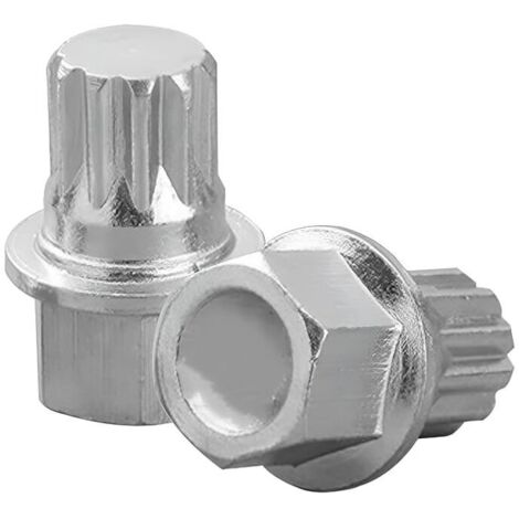 llaves antirrobo para tuercas de rueda de coche, llave de tubo para extraer tuercas antirrobo de rueda, llave de extracción de tuercas de bloqueo de neumáticos de coche (17 dientes) (1/4)