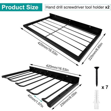 VEVOR VEVOR Soporte De Herramientas De Pared Madera 4 Ranuras Brocas