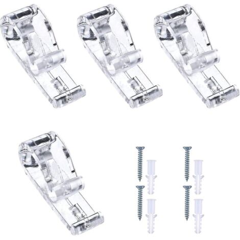 4 juegos de clips P para persianas romanas con 4 tornillos y 4 pilares de plástico (1/4)
