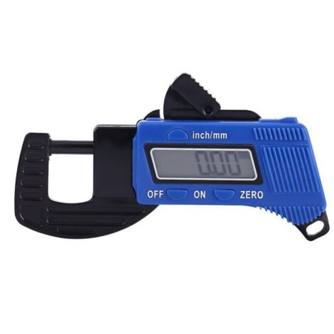 Medidor de espesor de 0-12 mm, pantalla digital, pantalla LCD grande, mediciones de alta precisión, rango de medición: batería no incluida. (1/4)