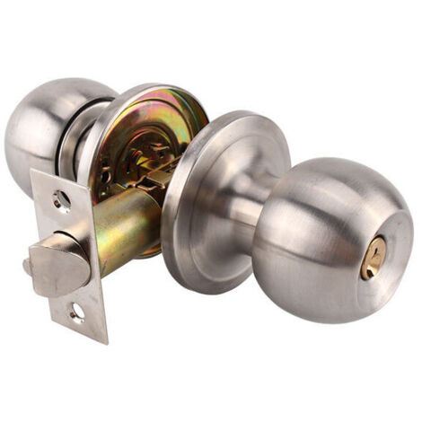 Manija de puerta Qrity, cerradura de puerta con perilla redonda, cerradura con llave (1/4)