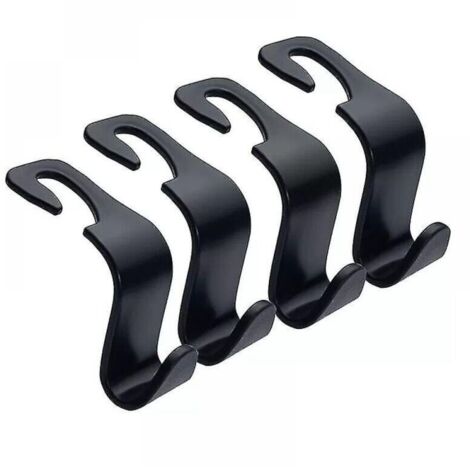 Gancho para reposacabezas de coche, gancho de almacenamiento, gancho para colgar el asiento, accesorio para colgar, 4 unidades (1/4)