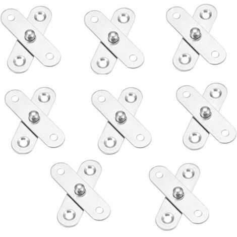 8 bisagras giratorias de 360 grados de acero inoxidable para puertas de entrada, armarios, alacenas, baños y alféizares de ventanas.