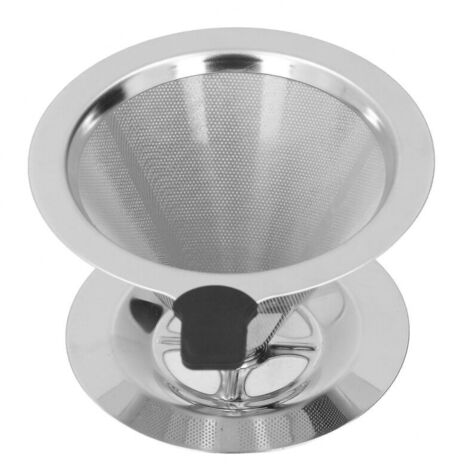 Filtro de café reutilizable de acero inoxidable para 1 o 2 tazas con doble malla de 300 g