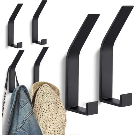 Ganchos de pared modernos (juego de 6) - Negro (1/4)