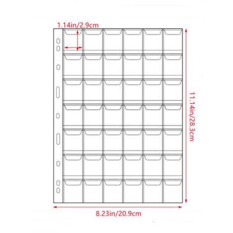 IMIKEYA 10 Hojas Para Álbum De Sellos De 9 Agujeros – Formato Estándar De 21.5×28 Cm, Material PET Transparente, Protege Y Muestra Tus Sellos