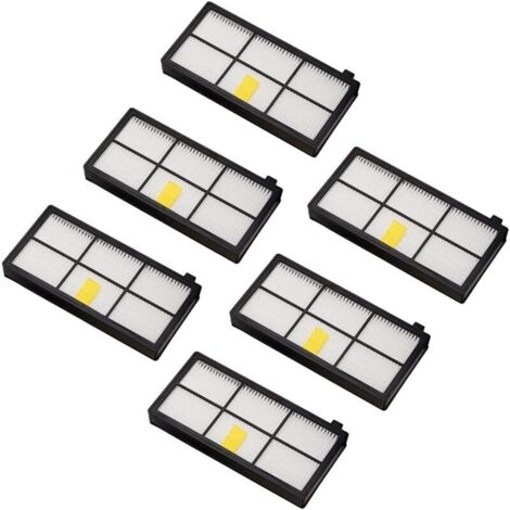 Filtros de repuesto para iRobot Roomba Series 800 y 900 980 966 960 865 870 875 876 Piezas de repuesto, 6 (1/4)