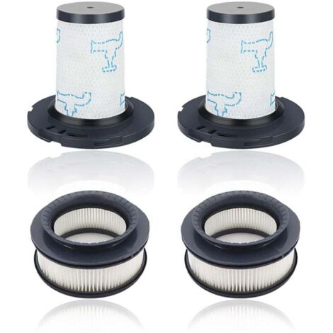 Filtro de aspiradora reutilizable compatible con Rowenta X-Force Flex 11.60 12.60 14.60 15.60, filtro de repuesto, 2 filtros pre-motor + 2 filtros post-motor, reemplaza ZR009007, ZR009008. (1/4)