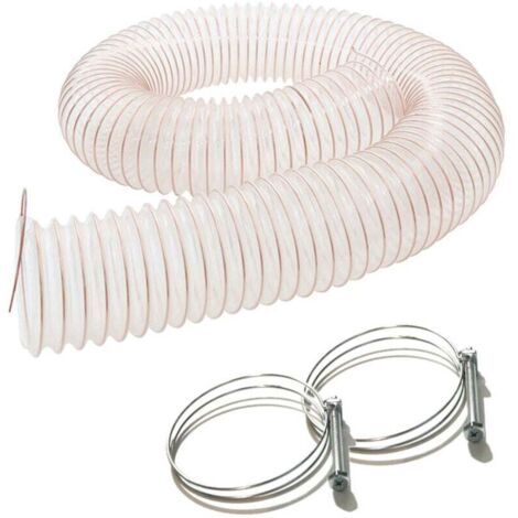 Manguera flexible Diamwood para extracción de polvo y virutas en acero PU recubierto de cobre - 2,5 m - D.100 mm - Grosor 0,4 mm - Antiestática - Incluye 2 abrazaderas