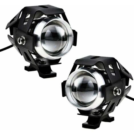 faros delanteros para motocicleta de 125 W, luz antiniebla LED adicional, proyector para motocicleta de 1200 LM, U5, resistente al agua, para motocicleta y scooter de 4 ruedas.
