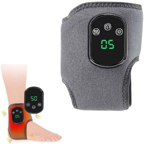 Masajeador inteligente de pies y tobillos, 3 en 1: calor y vibración con 5 niveles de temperatura (40-60 °C) y 3 velocidades de vibración, portátil, para mujeres, hombres y deportistas (1 unidad) (1/4)