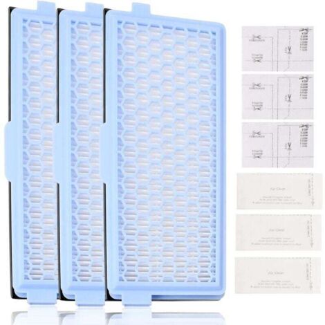 Juego de 3 filtros para Miele, incluidos 3 filtros Active AirClean y 3 filtros de motor, filtro de aspiradora para la serie Miele Complete C2 C3 Compact C1 C2 S4000 S5000 S6000 S8000 (1/4)