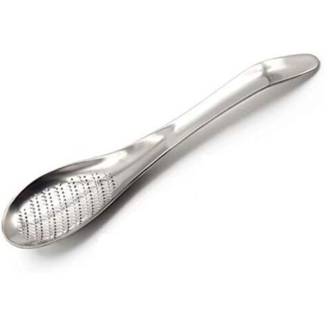 Rallador de jengibre, práctico utensilio de cocina para rallar jengibre, wasabi, ajo y acero inoxidable, cuchara para rallar jengibre, limón, queso, wasabi y jengibre. (1/4)