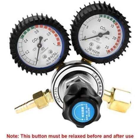 Regulador De Presión Mini Para Gas Argón/CO2, De Latón, Con Dos Manómetros, Conexión Alemana W21.8, Para Soldadura MIG/MAG Y TIG
