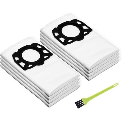 Paquete de 8 bolsas de filtro para aspiradoras Karcher WD4, WD5, WD6, MV4, MV5 y MV6. Repuestos y kit de accesorios para bolsas de filtro para Kärcher 2.863-006.0. (1/4)