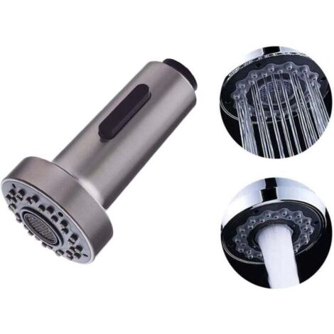 Repuesto de rociador extraíble para grifo de cocina de 2 modos, universal, G1/2, para grifo mezclador de cocina (níquel cepillado) (1/4)