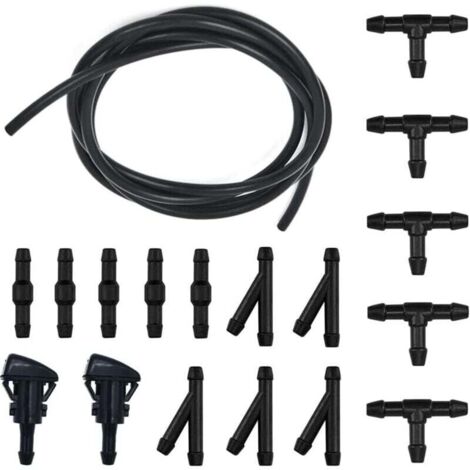 Kit de manguera lavaparabrisas de 5 m con 15 accesorios y 2 boquillas. (1/4)