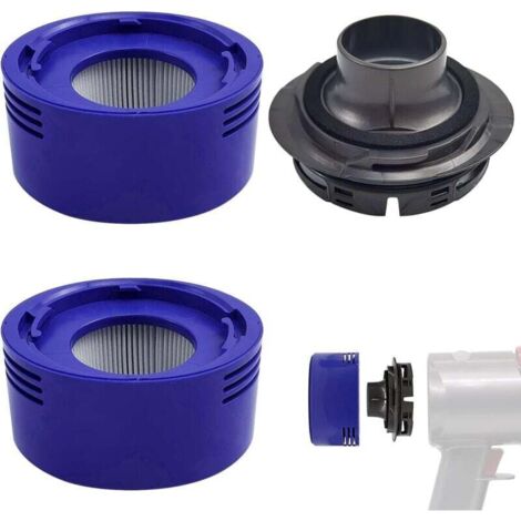 Kit de 3 filtros posteriores para aspiradoras Dyson V7 y V8 Absolute. Repuestos Dyson con cubierta trasera del motor (3 unidades). (1/4)