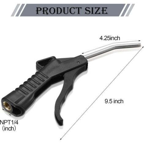 Juego de herramientas neumáticas eléctricas DOLASO de 4 piezas: boquilla de aire, pistola de soplado, empuñadura de pistola, herramienta neumática, accesorios de compresor para uso industrial y de bri (1/3)