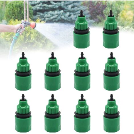 10 piezas de accesorios de plástico para manguera de jardín de 4/7 y 8/11, conector de conexión rápida de plástico para manguera de jardín de 4 a 9 mm de diámetro interior. (1/4)