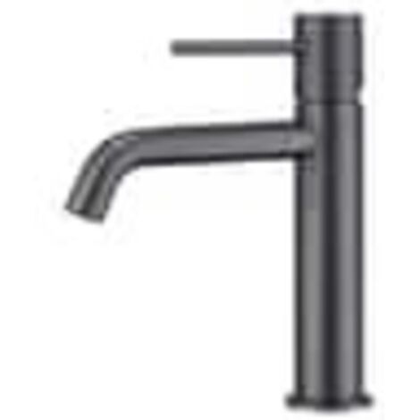 Dispositivo antipalanca para lavabo IMEX negro con cuerpo de latón, cartucho cerámico Ø26mm y acabado PVD (1/3)