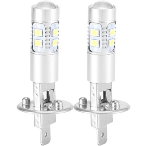 Bombilla LED H1 de 100 W, faros delanteros, faros antiniebla, faros delanteros de 360 grados, kit de 2 LED H1 6000 K superblancos de 100 W, bombillas LED H1 para faros delanteros de coche, luces LED H (1/4)