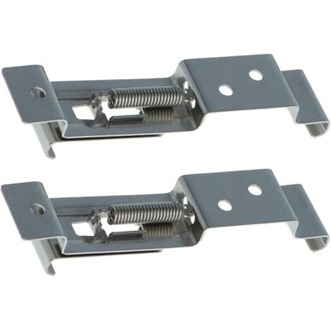 Juego de 2 soportes con resorte para placas de matrícula de automóviles, camiones y remolques. (1/4)