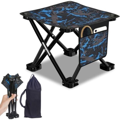 Taburete de camping plegable portátil: bolsa de transporte, silla de playa, silla de camping para acampar, cazar, hacer senderismo. (1/4)