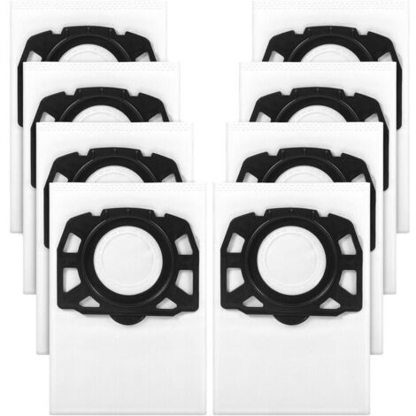 Paquete de 8 bolsas para aspiradoras Kärcher WD4, WD5, WD6, MV4, MV5 y MV6: microfibra de 5 capas, duraderas y no tejidas. (1/4)
