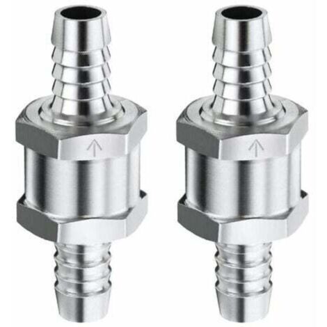 Válvula de retención de combustible de aluminio de 2 piezas, válvula de control de combustible, para sistemas de combustible de baja presión con carburador de gasolina y diésel, 6 mm, Fontainebleau (1/4)