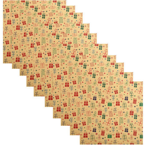 10 Weihnachtsgeschenkboxen aus Kraftpapier mit Deckeln – Große Geschenkboxen für Kleidung wie Kleider, Pullover, Mäntel und Hemden in verschiedenen Größen (1/4)