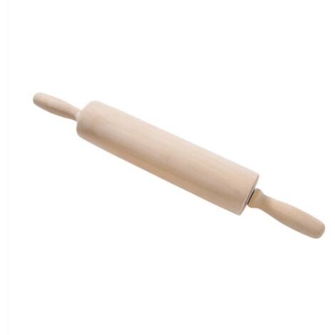Rodillo de madera, rodillo para repostería, accesorios de cocina, utensilios para hornear, rodillo, madera, 43 x 5 x 5 cm (1/4)