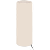 Funda para calefactor de patio exterior, impermeable y transpirable, de tela Oxford, para calefactores de patio redondos, 50 x 50 x 120 cm, beige
