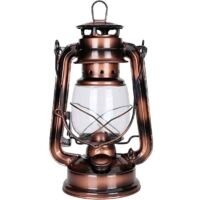 Lámpara de queroseno vintage, farol vintage, farol de tormenta para exteriores, lámpara de aceite vintage con asa para jardín interior y exterior, senderos, paisajes y camping (bronce)