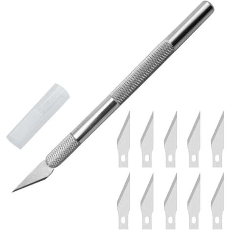 YMYNY Skalpell-Set, Präzisions-Cutter-Skalpell mit 10 Klingen, Hobbymesser, Präzisions-Cutter-Bastelmesser zum Erstellen von DIY-Kunstwerken, Schneiden von Skulpturen (1/4)