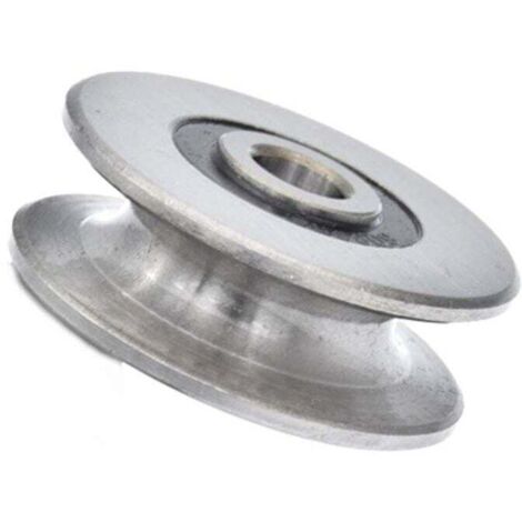 YMYNY Edelstahl-Kugellagerrolle mit 8 mm tiefer U-Nut, 250 kg, Metallrolle für Hebeführung, Innendurchmesser (40 x 13 mm) (1/4)