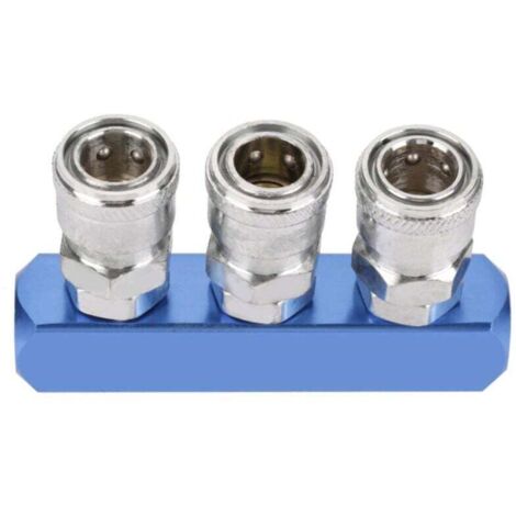 12mm Gerader Pneumatischer Schlauchverbinder, PT1/4 Zoll Schnellluftschlauchverschraubung (3-Wege) (1/4)