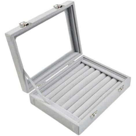 YMYNY Ohrring-Aufbewahrungsbox, kleine Reise-Aufbewahrungsbox für Ringe, Ohrringe usw., Aufbewahrungsbox für Ohrringe aus Samt (1/4)