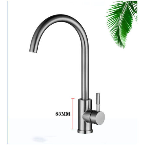 YMYNY ColdStart Küchenarmatur, Einhebel-Küchenarmatur, 360° Drehbar, Hoher Wasserauslass, Edelstahl-Mischbatterie für Warm- und Kaltküche, Exklusiv bei Amazon (1/4)