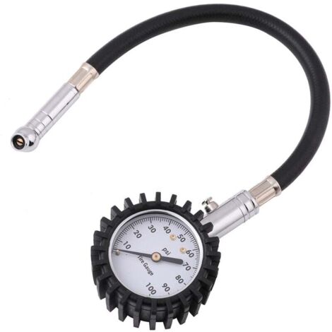 YMYNY Robustes Manometer zum Prüfen des Reifendrucks von Autos und Motorrädern, 60 PSI (1/4)
