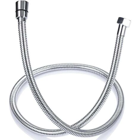 YMYNY 1,5 m Anti-Drill-Brauseschlauch aus Edelstahl, Universal G 1/2 Brauseschlauch mit Standardanschluss, Badzubehör, anpassbar an alle Handbrausen (1/4)