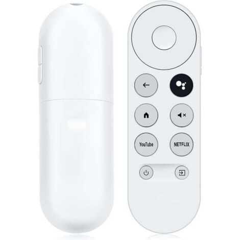 YMYNY Bluetooth-IR-Sprachfernbedienung für Google Chromecast TV 2020 4K Snow G9N9N, Ersatz-Google-Fernbedienung mit Netflix- und Youtube-Tasten (nur Fernbedienung) (1/4)