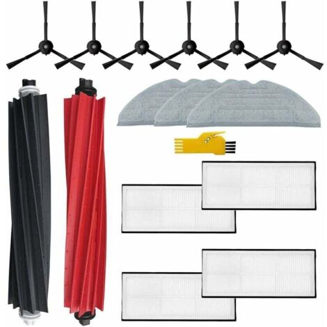 YMYNY Zubehör-Set für Roborock S8 Pro Ultra Roboter-Staubsauger, Ersatzteile, 15 Packungen, 1 Set Rollbürsten, 4 Filter, 6 Seitenbürsten, 3 Wischmopps, Filterbürsten-Ersatztuch (1/4)