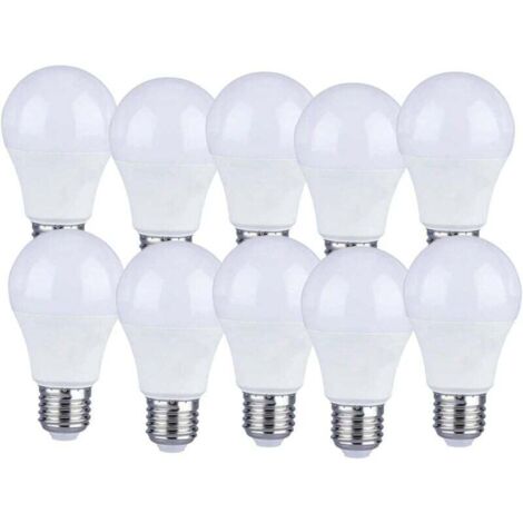 YMYNY 10er Set, 10er Set, E27, 9W, A60, LED Leuchtmittel - Warmweißes Licht 4000K - 806 Lumen (1/4)