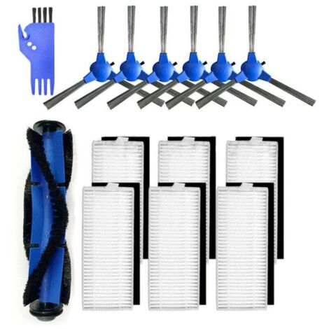 YMYNY 14er-Pack-Kit, 1 blaue Messerbürste, 1 Hauptbürste und 6 Filter und 6 Ersatzzubehörteile für Ultenic D5s Pro D5s Pro+ D5s D5 Roboterstaubsauger (1/4)